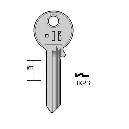 Cilindersleutel staal, BK2S, BK26, 1878