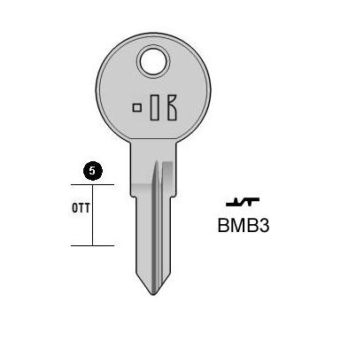 Cilindersleutel staal, BMB3, BMB3, BMB-1, BMG1, 1824, BMB21, L070