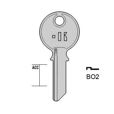 Cilindersleutel staal, BO2, BO2, BOM-2D, BOM1, 243, BMR10, B065