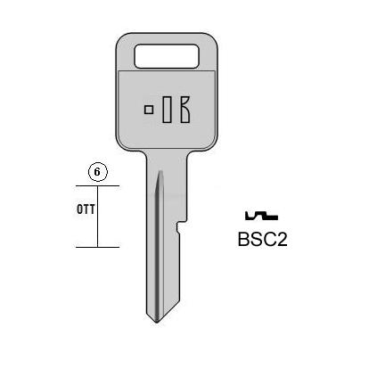 Autosleutel staal, BSC2, BA2, BAS-1I
