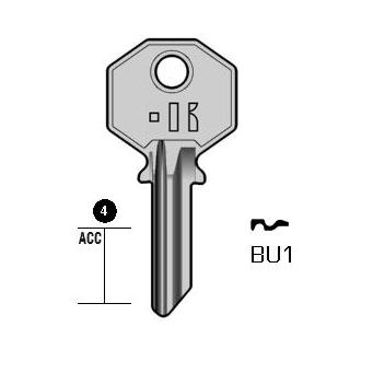 Cilindersleutel staal, BU1, BUR2, BUR-2D, BG8N, 808L, BRG11, L088