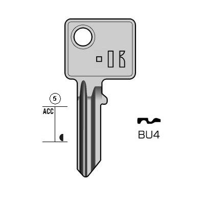 Cilindersleutel staal, BU4, BUR21, BUR-5D, BG25, 1702, BRG29, L090