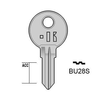 Cilindersleutel staal, BU28S, BUR28R, BUR-31D, BG29R, 1736, BFR38L