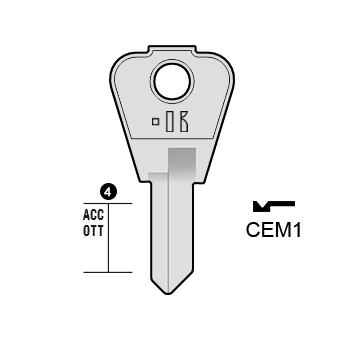 Cilindersleutel staal, CEM1, CM2, CMA-1, CEM3, CMA11