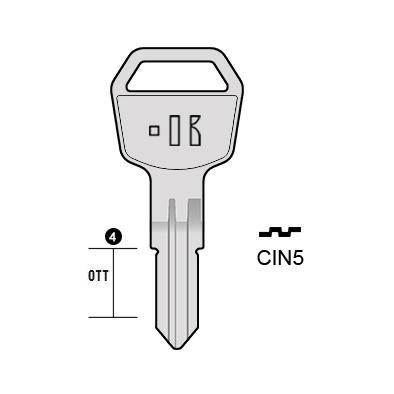 Cilindersleutel staal, CIN5, RC5, CIN-1