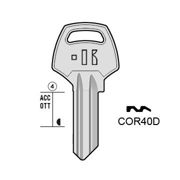 Cilindersleutel staal, COR40D, CB2, CO4D, CRB4