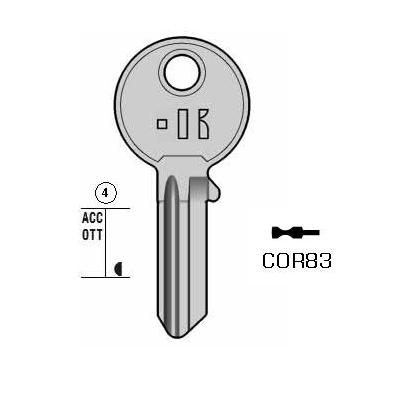 Cilindersleutel staal, COR83, CB83, CO38, CRB55S