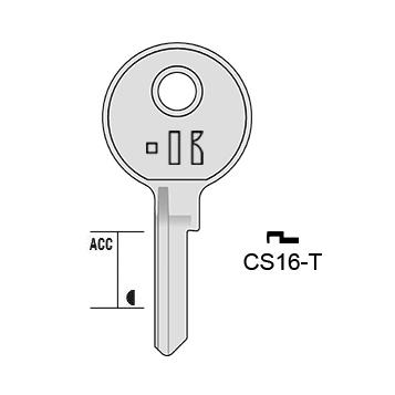 Cilindersleutel staal, CS16-T, CE11, CE-89D, CE1R, 1209, CE19
