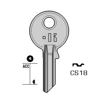 Cilindersleutel staal, CS18, CE18, CE-1D, CE4PD, 257NN, CE29