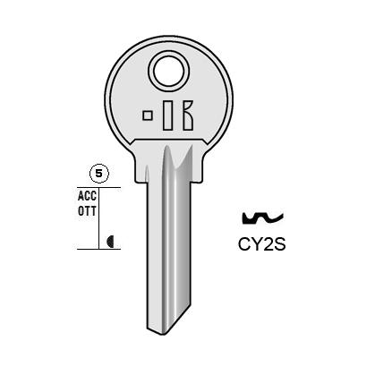 Cilindersleutel staal, CY2S, CA2, CA-4I, CT5S, 502, CV14