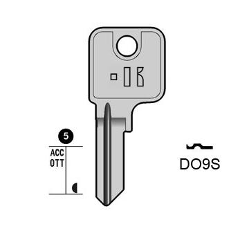 Cilindersleutel staal, DO9S, DM19R, DM24R, 583,5L, DO27L