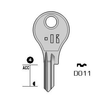 Cilindersleutel staal, DO11, DM10, DOM-11D, DM14, 942K, DO10
