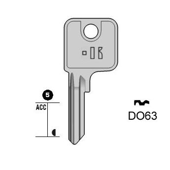 Cilindersleutel staal, DO63, DM63, DOM-26D, DM36, 942L, DO91