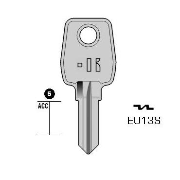 Cilindersleutel staal, EU13S, EU13R, EU-8D, EL9R, 1813, EUL13L, L380
