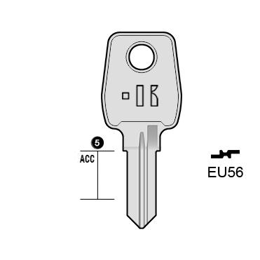 Cilindersleutel staal, EU56, LF57, LF-11, L45
