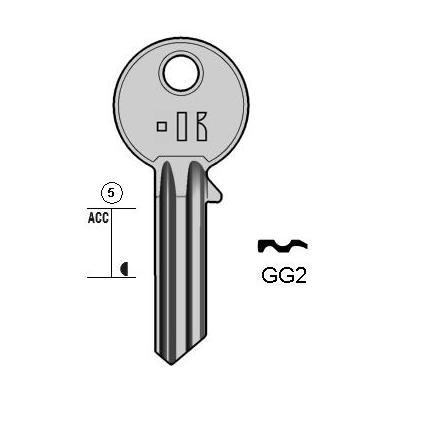 Cilindersleutel staal, GG2, GE1, GE-1D, BN8, 742, BSS9, L247
