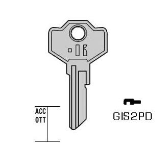 Cilindersleutel staal, GIS2PD, GS13, GIU-3D, GU8, GSN19