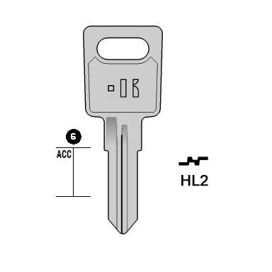 Cilindersleutel staal, HL2, HW4, HUW-1, UW4R, 1491,5, STF3, L272