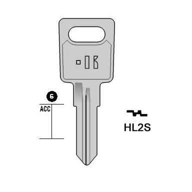 Cilindersleutel staal, HL2S, HW4R, HUW-1D, UW4, 1491, STF3L, L271