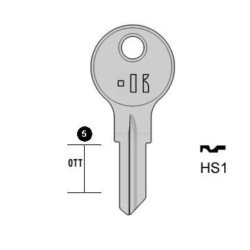Cilindersleutel staal, HS1, HD1R, HUD-1D, HU1, 227, HD11L