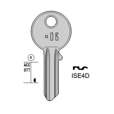 Cilindersleutel staal, ISE4D, IE7, I6, 1486K, ISE14