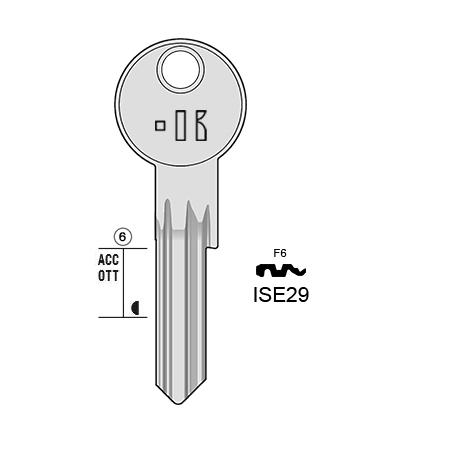 Cilindersleutel staal, ISE29, IE29, IS-17D