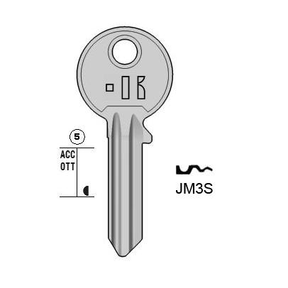 Cilindersleutel staal, JM3S, JM3R, JPM-4, JPM3, JM3R
