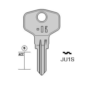 Cilindersleutel staal, JU1S, JU11R, JNG-1D, JNG1, 1751,5, JUD1