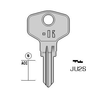Cilindersleutel staal, JU2S, JU13R, JNG-2D, JNG2, 1753, JUD3L
