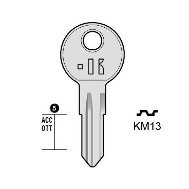 Cilindersleutel staal, KM13, KI13, LASP, LAS5, KF21