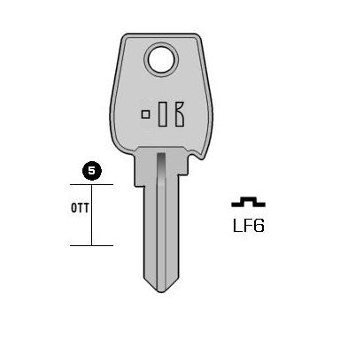 Cilindersleutel staal, LF6, LF26, LF-24, LF26, 1045, LF6, L356