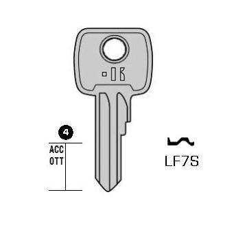 Cilindersleutel staal, LF7S, EU4R, EU-5, EL2R, 1690, EUL2L, L377