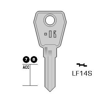 Cilindersleutel staal, LF14S, LF45R, LF-21, LF40R, 1777, LF46L, L366