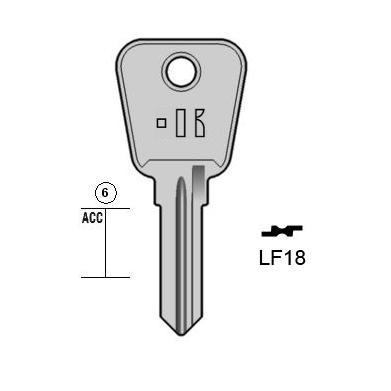 Cilindersleutel staal, LF18, LF36, LF-51, LF56, LF42