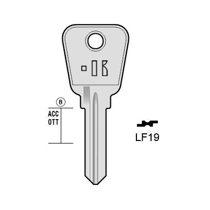 Cilindersleutel staal, LF19, LF19, LF-7, LF20, 1344, LF27, L364