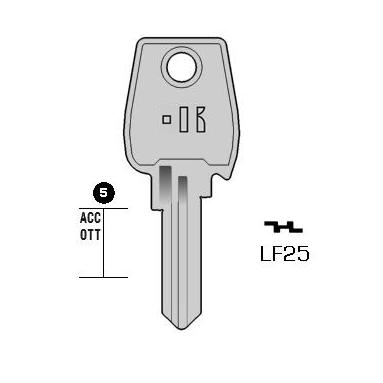 Cilindersleutel staal, LF25, LF16, LF-12D, LF18R, 1297, LF19, L370