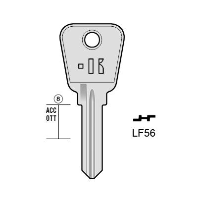 Cilindersleutel staal, LF56, LF56, LF-26, LF33, 1608, LF8, L358