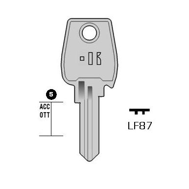 Cilindersleutel staal, LF87, LF2, LF-2, LF8, 997, LF12, L375