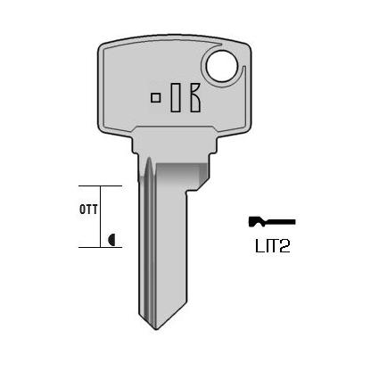 Cilindersleutel staal, LIT2, LT5, LIT-7D, LO10, LIT5