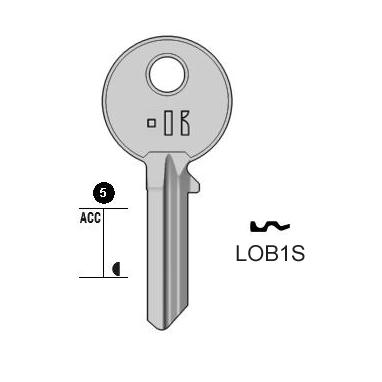 Cilindersleutel staal, LOB1S, LOB1R, LB-1