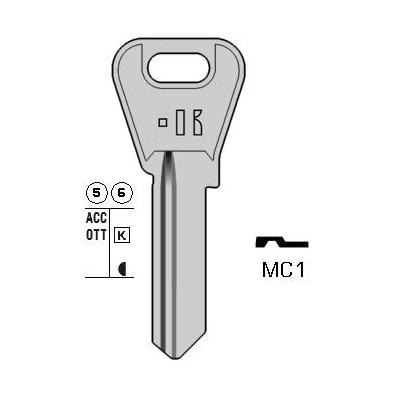 Cilindersleutel staal, MC1, MC2, MCM-4D, MC2, 1153, MCM10