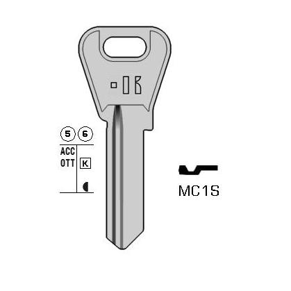 Cilindersleutel staal, MC1S, MC2R, MCM-4I, MD5D, 1153,5, MCM10L, L400