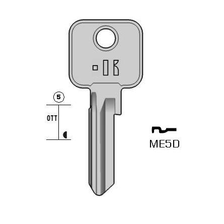 Cilindersleutel staal, ME5D, MER8, MER-1D, MR9, MRN13