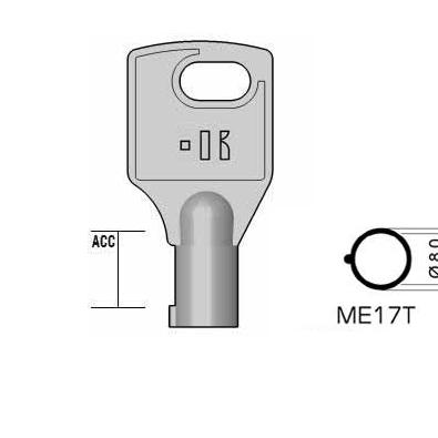 Tubularsleutel staal, ME17T, MER22T, MER-1T, MR23T, S1MRNT