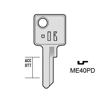 Cilindersleutel staal, ME40PD, MER2, MER15, MR6, MRN11