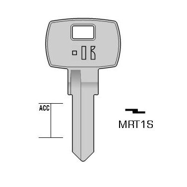 Autosleutel staal, MRT1S, MRT1R, MERI-1D, MRT1RP48, 1599, MRT10LP, L815