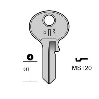 Cilindersleutel staal, MST20, MS1, MAS-1D, M1, 321, MST10