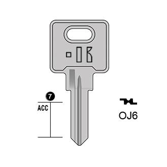 Cilindersleutel staal, OJ6, OJ6R, OJ-12, OJ12R, 1674, OJR15, L406