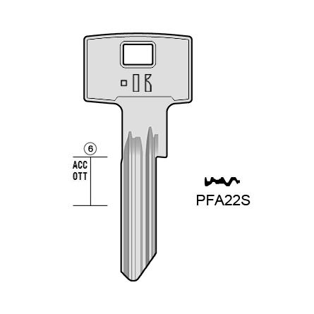 Cilindersleutel staal, PFA22S, PHF22R, PFA-21, PH26, S25, L419C
