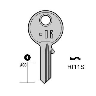 Cilindersleutel staal, RI11S, RO21R, RO-16I, R12R, 590,5, RN10L, L463